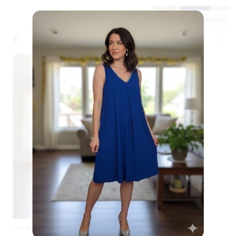 MSK Royal Blue Sleeveless Midi Dress
